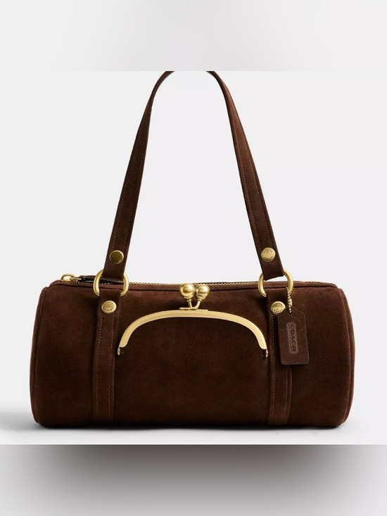 Coach Handbags - Coach Kisslock Barrel Bag